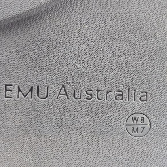 EMU Australia Boots Women 8 Waldron Green Suede Waterproof Moto Combat Shearling - Picture 10 of 12